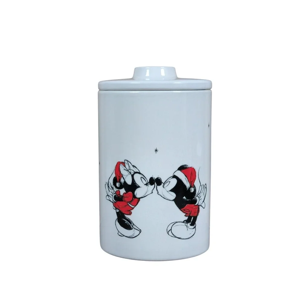 Disney Mickey Mouse Holiday Kisses Ceramic Cookie Jar